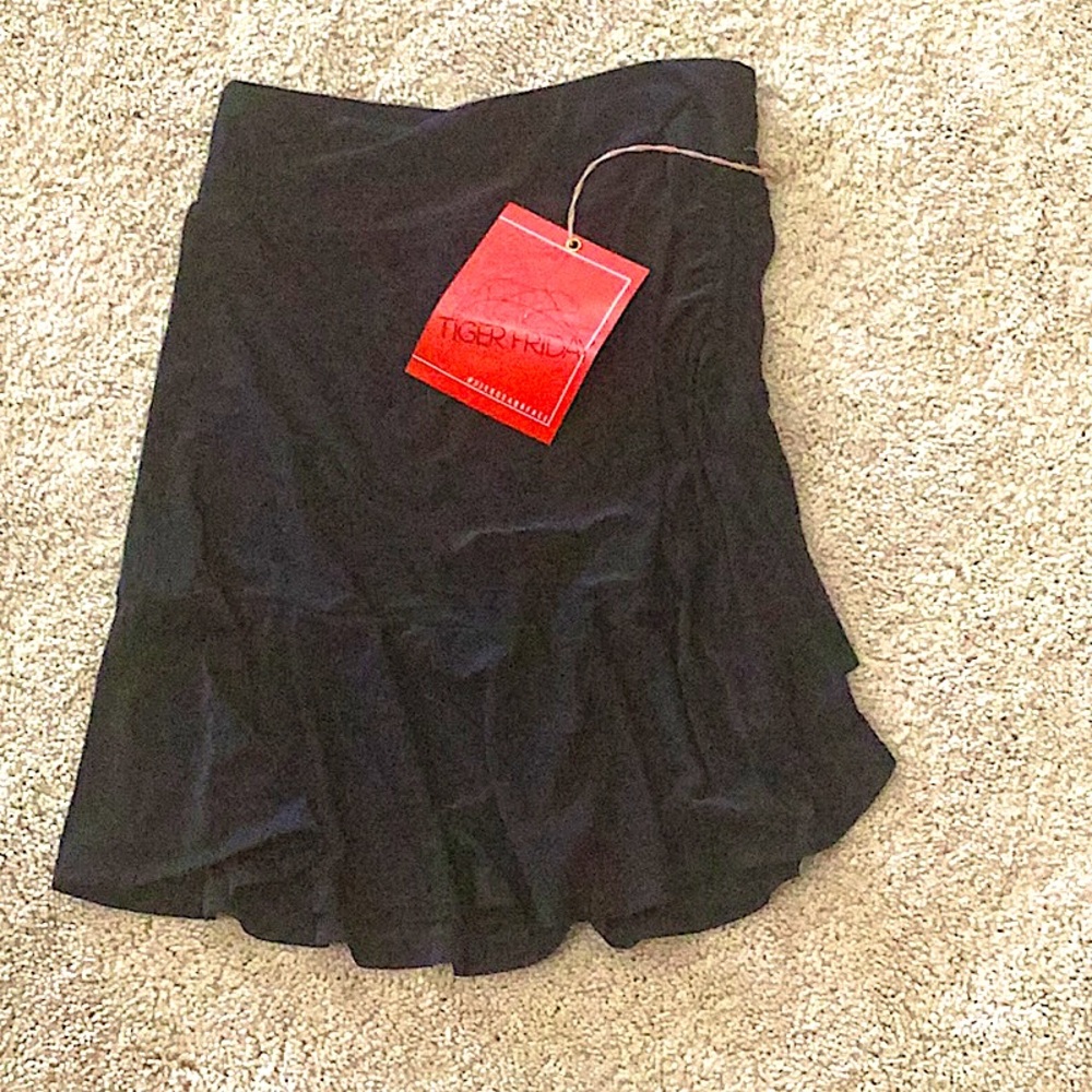 Tiger Friday swivel + cinch ballroom skirt - black